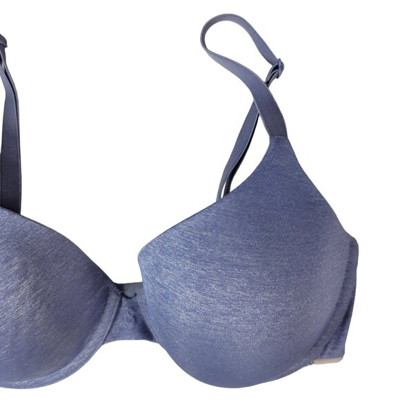 Victorias Secret Uplift Semi Demi Bra Purple 32DD Lightly Lined Seamless Adj - Picture 2 of 8